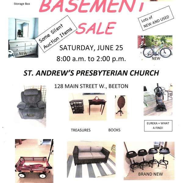 A SALE IN OUR BASEMENT ON JUNE 25, 2022